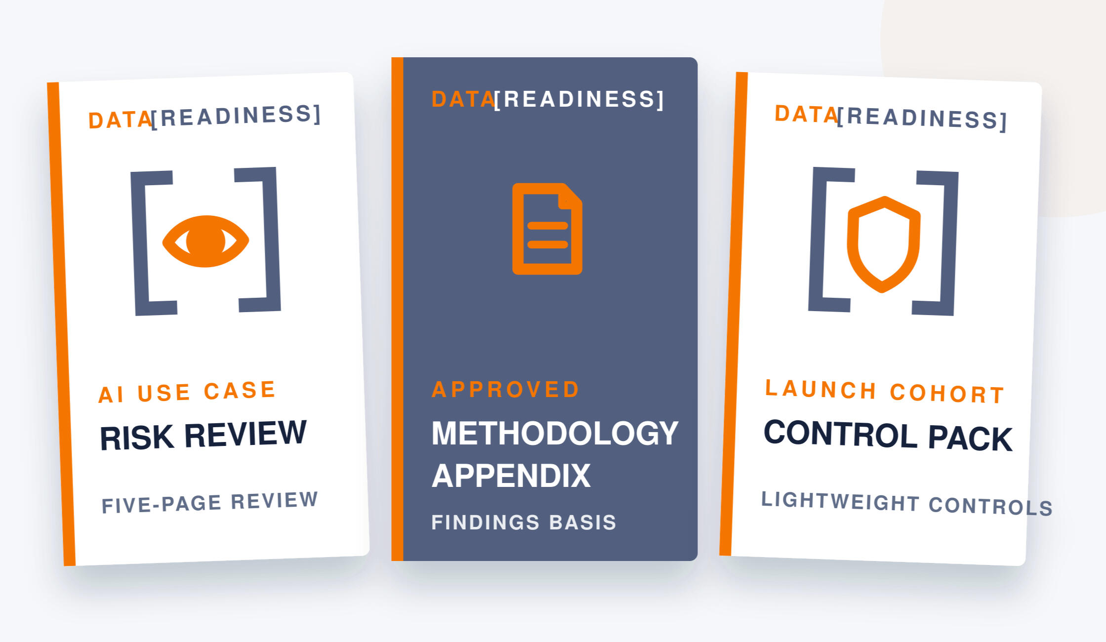 Data Readiness brand logo with slogan Data Readiness brand logo with slogan